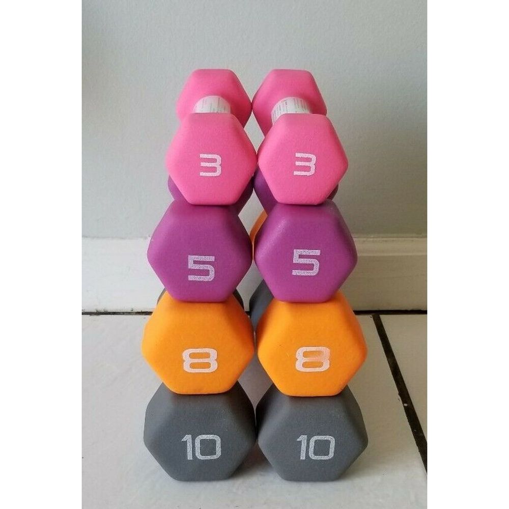 CAP Dumbbell Weight Set of 3, 5, 8, 10lbs